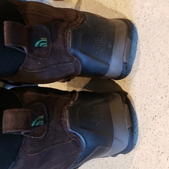 Northface Heat seekers brown/black leather/suede & rubber lace up boots EUC sz14 - Picture 2 of 8